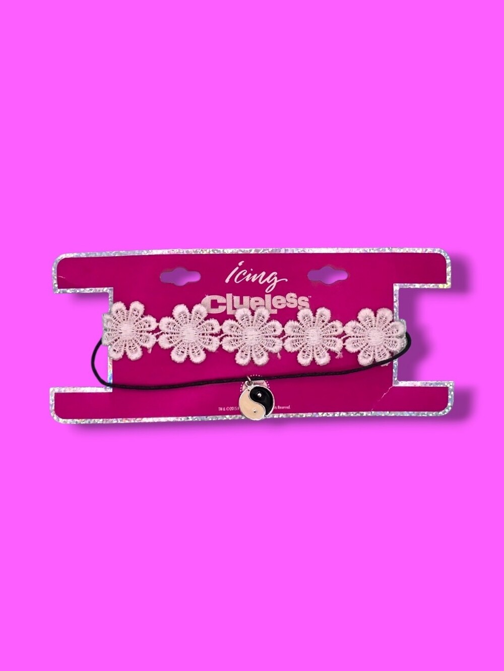 Claire's Icing Clueless Daisy Lace & Yin-Yang Choker Necklaces